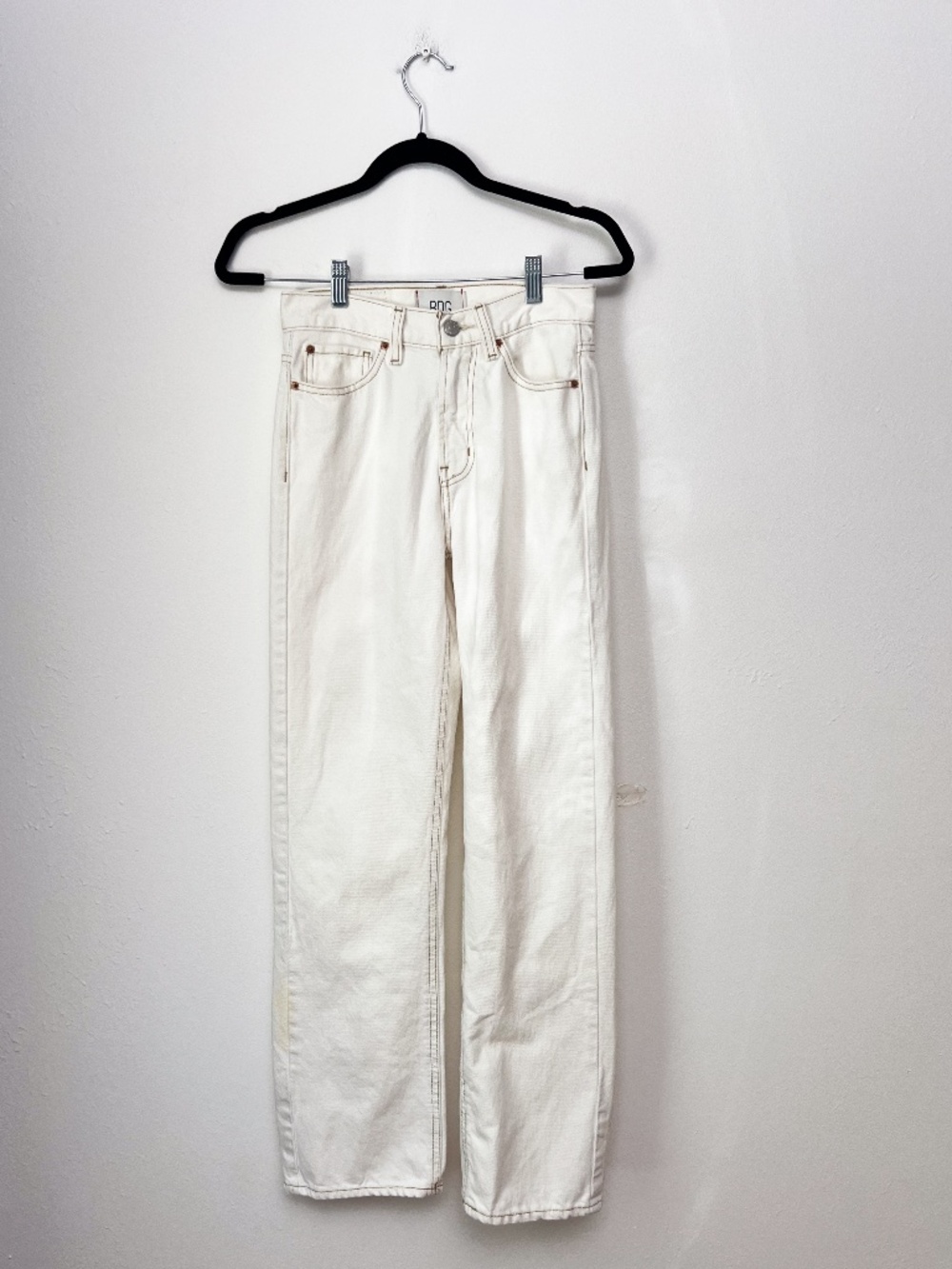 BDG Cowboy Jean White Straight Leg Jeans 100% Cotton Size 24 Urban Outfitters